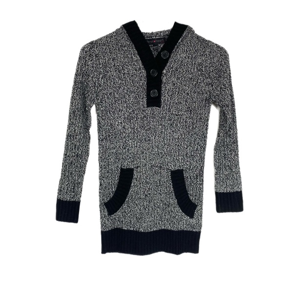 Derek Heart Girl’s Ribbed Knit Hooded Tunic Sweater - Picture 1 of 7